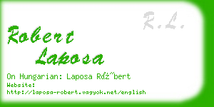 robert laposa business card